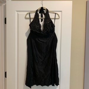 Sassy and silky halter mini dress from WHBM!